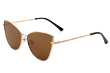 Cat Eye Zonnebril voor Dames - Vintage Ontwerp Metalen Montuur Bril