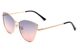 Cat Eye Zonnebril voor Dames - Vintage Ontwerp Metalen Montuur Bril