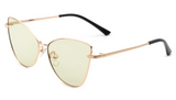 Cat Eye Sunglasses for Women - Vintage Design Metal Frame Glasses