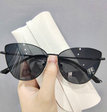 Cat Eye Zonnebril voor Dames - Vintage Ontwerp Metalen Montuur Bril