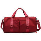 Outdoor Waterproof Nylon Sports Gym Bag for Women with Shoes Compartment - Training Fitness Travel Handbag