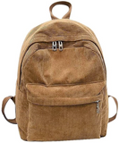 Sac à dos scolaire en velours côtelé - Sac de voyage tendance ultraléger pour femmes adolescentes