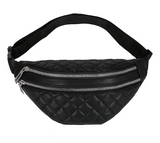 Plaid Bauchtasche für Damen - PU-Leder Crossbody Schulter Fanny Pack Hüfttasche