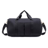Outdoor Waterproof Nylon Sports Gym Bag for Women with Shoes Compartment - Training Fitness Travel Handbag