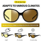 Dag- en nacht zonnebril voor dames - fotocromatische gepolariseerde glazen