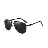 Polarisierte Piloten-Sonnenbrille Unisex - Retro Metallbrille zum Fahren UV400