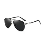 Polarisierte Piloten-Sonnenbrille Unisex - Retro Metallbrille zum Fahren UV400