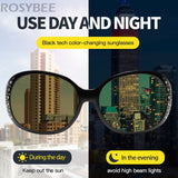 Dag- en nacht zonnebril voor dames - fotocromatische gepolariseerde glazen