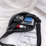 Plaid Bauchtasche für Damen - PU-Leder Crossbody Schulter Fanny Pack Hüfttasche