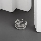Multilayer Winding Ring for Women - Silver Gold Geometric Handmade Jewelry