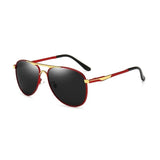 Polarisierte Piloten-Sonnenbrille Unisex - Retro Metallbrille zum Fahren UV400