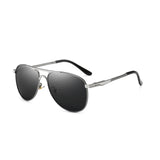 Polarisierte Piloten-Sonnenbrille Unisex - Retro Metallbrille zum Fahren UV400