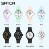 Fashion Sanda Topmerk Calenda Quartz Horloge Minimalistische Stijl Dames Polshorloge Eenvoudig Zwart Wit Waterdicht Horloge Klok Reloj