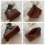 Solide Leren Crossbody Tas voor Dames - Schoudertas Handtas Portemonnee