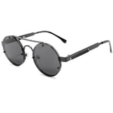 Klassieke Gotische Steampunk Zonnebril Unisex - Retro Ronde Metalen Bril UV400