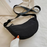 Schoudertas in effen kleur voor dames - polyester crossbody schoudertas handtas voor op de borst