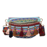 Fringed Tassel Waist Bag for Women - Fanny Pack Hip Shoulder Crossbody Handbag