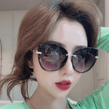 Cat Eye Sunglasses for Women - Vintage Design Metal Frame Glasses