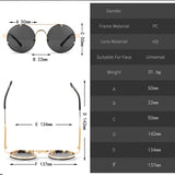 Klassische Gothic Steampunk Sonnenbrille Unisex - Retro Runde Metallfassung Brille UV400