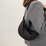 Schoudertas in effen kleur voor dames - polyester crossbody schoudertas handtas voor op de borst