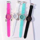 Jelly-Uhr für Damen – Quarzuhrwerk Silikonarmband