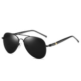 Polarisierte Piloten-Sonnenbrille Unisex - Retro Metallbrille zum Fahren UV400