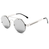 Classic Gothic Steampunk Sunglasses Unisex - Retro Round Metal Frame Glasses UV400