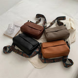 Solid Leather Crossbody Bag for Women - Shoulder Tote Handbag Purse