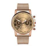 Luxe horloge voor dames - Modieuze quartz uurwerk mesh band zakelijke stijl