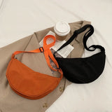 Schoudertas in effen kleur voor dames - polyester crossbody schoudertas handtas voor op de borst