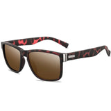 Unisex Polaroid Zonnebril - Vierkante Vintage Bril Gepolariseerd