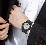 Luxe horloge met volledige diamant voor heren - roestvrijstalen quartz polshorloge met opbergdoos