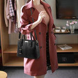 Grote Tote Tas voor Dames - Vierkante Schouder PU Leren Crossbody Handtas