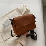 Solid Leather Crossbody Bag for Women - Shoulder Tote Handbag Purse