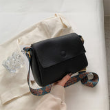 Solid Leather Crossbody Bag for Women - Shoulder Tote Handbag Purse