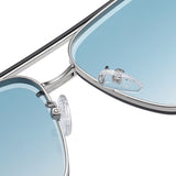 Verlauf-Sonnenbrille für Herren - Metall großer Rahmen Luxus Sonnenbrille UV400
