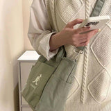 Casual canvas tas voor dames - veelzijdige tote crossbody schouderhandtas