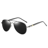 Polarisierte Piloten-Sonnenbrille Unisex - Retro Metallbrille zum Fahren UV400