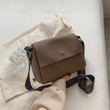 Solid Leather Crossbody Bag for Women - Shoulder Tote Handbag Purse