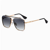Verlauf-Sonnenbrille für Herren - Metall großer Rahmen Luxus Sonnenbrille UV400