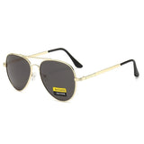 Polarisierte Piloten-Sonnenbrille Unisex - Retro Metallbrille zum Fahren UV400