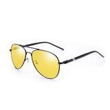 Polarisierte Piloten-Sonnenbrille Unisex - Retro Metallbrille zum Fahren UV400