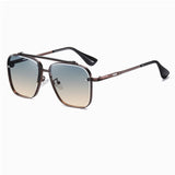 Verlauf-Sonnenbrille für Herren - Metall großer Rahmen Luxus Sonnenbrille UV400