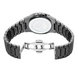 Luxe horloge met volledige diamant voor heren - roestvrijstalen quartz polshorloge met opbergdoos