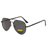 Polarisierte Piloten-Sonnenbrille Unisex - Retro Metallbrille zum Fahren UV400