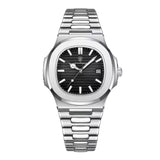 Luxe Vierkante Zakenhorloge - Waterdicht Lumineuze Datum Roestvrij Staal Quartz