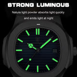 Luxe Vierkante Zakenhorloge - Waterdicht Lumineuze Datum Roestvrij Staal Quartz