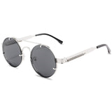 Klassieke Gotische Steampunk Zonnebril Unisex - Retro Ronde Metalen Bril UV400