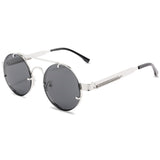 Classic Gothic Steampunk Sunglasses Unisex - Retro Round Metal Frame Glasses UV400