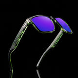 Unisex Polaroid Zonnebril - Vierkante Vintage Bril Gepolariseerd